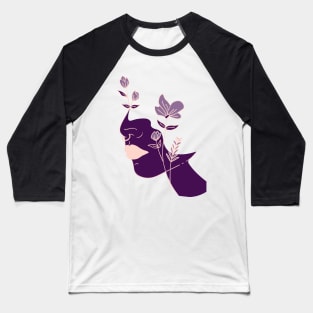 Beautiful Universe Flower Inspiration Purple & Pink Baseball T-Shirt